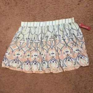 Arizona Mint Flowered Printed Skater Skirt